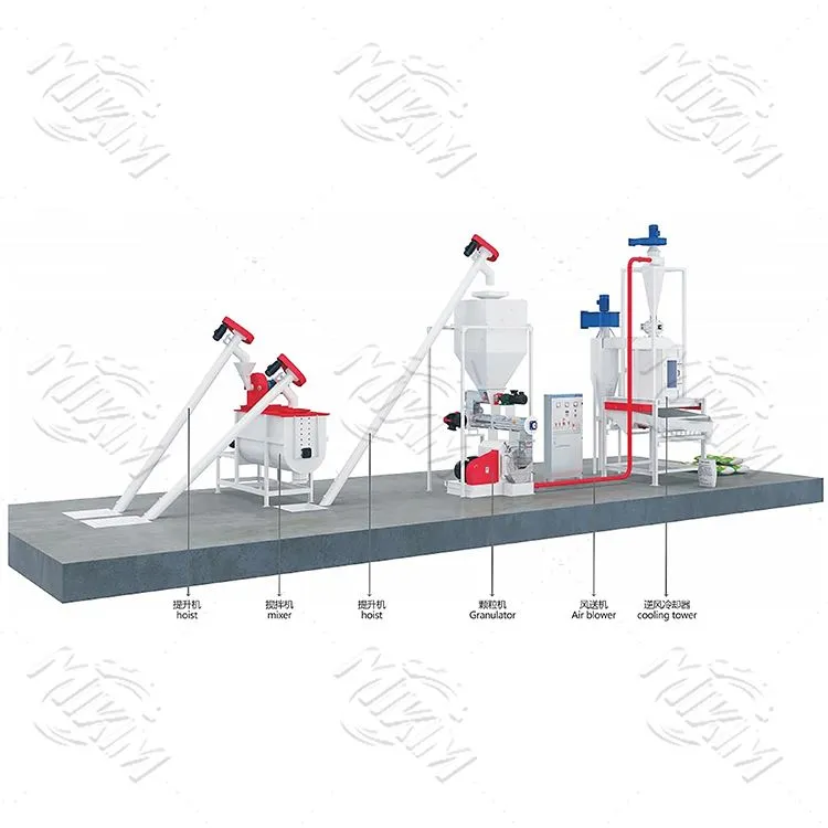 1-2 t/h fjærkrefôrproduksjonslinje